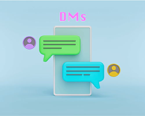 there are DMs in the picture between two people