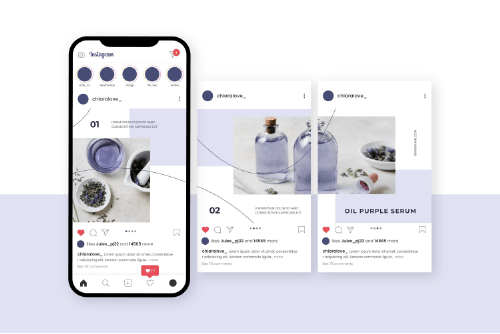 Instagram let you post more than one photo or video to a singel post.